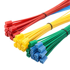 Bulk Wire Leads: Colorful Jumper Wires for Electronics Projects on transparent background