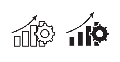 Business performance icons. Vector isolated elements concept