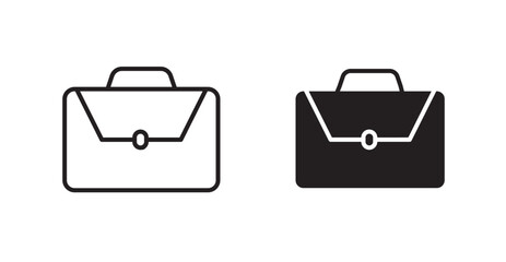 Briefcase icons. Vector isolated elements concept