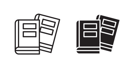 Books icons. Vector isolated elements concept