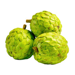 Obraz premium Custard apples fresh fruit still life on transparent background