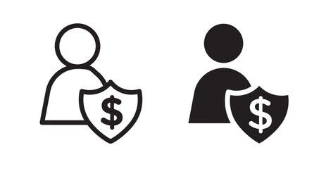 Beneficiary icons. Vector isolated elements concept