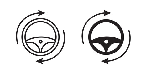 Autopilot icons. Vector isolated elements concept