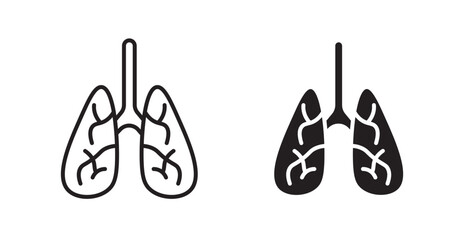 Asthma icons. Vector isolated elements concept