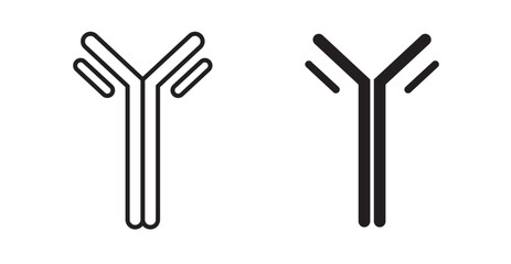 Antibody icons. Vector isolated elements concept