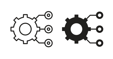 Allocation icons. Vector isolated elements concept
