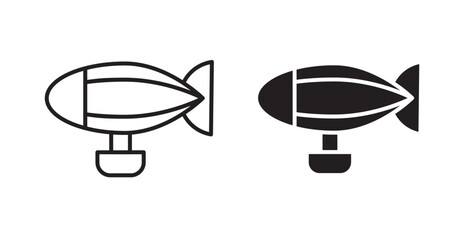 Airship icons. Vector isolated elements concept © Vince