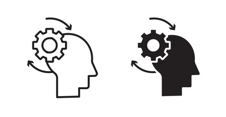 Adaptation icons. Vector isolated elements concept