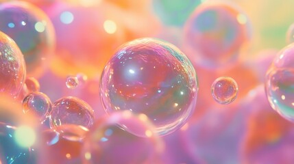 pastel bubbles abstract background