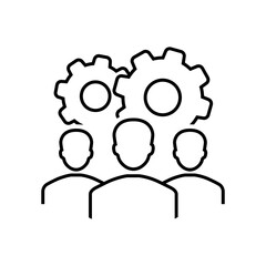 Team vector icon. Teamwork illustration sign. Development symbol. Progress  logo. 