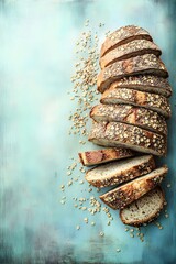 Sliced Multigrain Bread Loaf, Oatmeal, Seeds