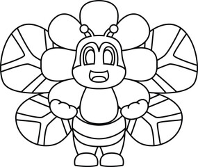 Bee Flower Animal Vector Graphic Art Illustration