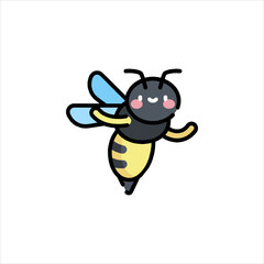 bee on white background