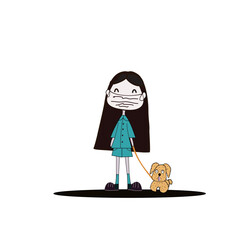 Woman and dog