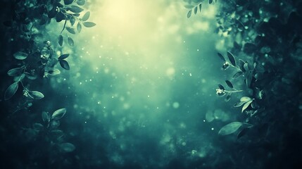 Mystical Forest Glow with Nature Background.