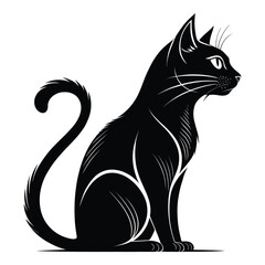  cat silhouette vector