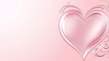 Pink Heart Romantic Background.