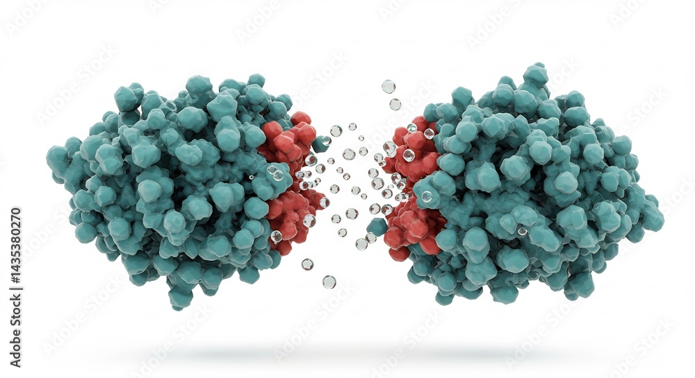 Poster molecular structure splitting with bubbles visualization
