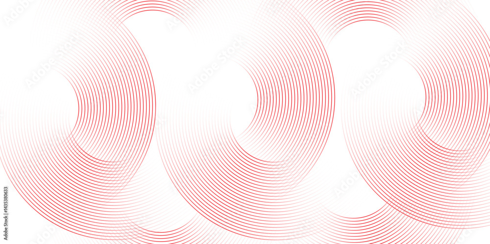 Poster white and red abstract background with geometric circle shapes. abstract geometric background vector