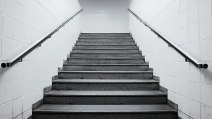 Stairway in a subway station