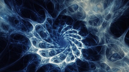 Fototapeta premium abstract blue fractal art spiral