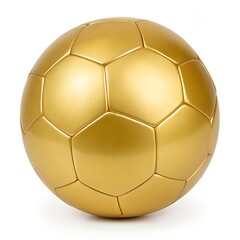 gold soccer ball on plain white