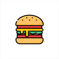 hamburger isolated on white