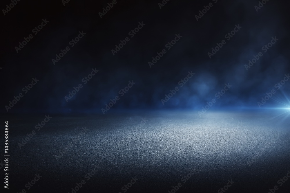 Poster Dark textured background with spotlight and mist effect for product display or presentation mockup template on empty surface scene.