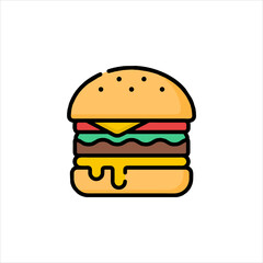hamburger isolated on white