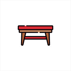 wooden bench isolated on white