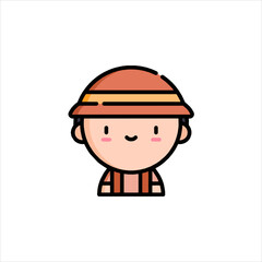 vector illustration of a construction worker