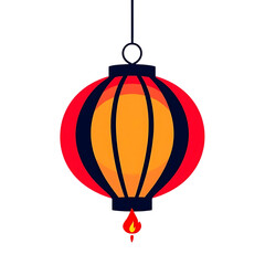 Colorful Vesak Day icons lantern. Great for spiritual infographics, UI, and educational design. Isolated on white background, transparent PNG