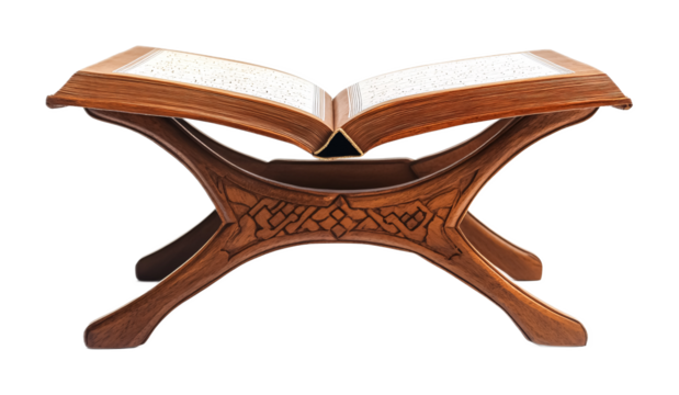 Quran Stand (Rehal) for Safe Quran Reading - Isolated on White Background