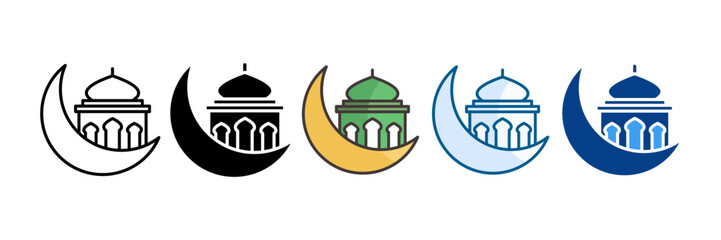 Ramadan Icon Set Multiple Style Collection