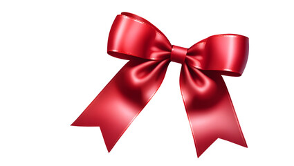 Elegant Red Satin Ribbon Bow for Gift Wrapping and Decoration