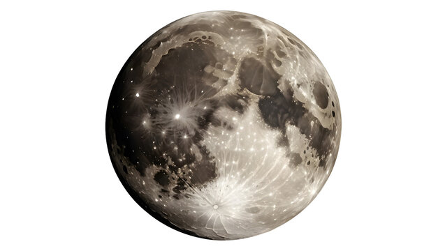 Captivating Moon Surface with Craters and Starry Background