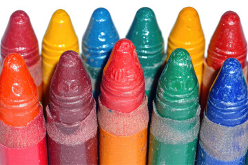 Colorful Crayons Close-up