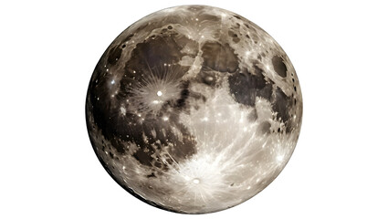 Detailed and Realistic Image of a Full Moon with Craters and Texture