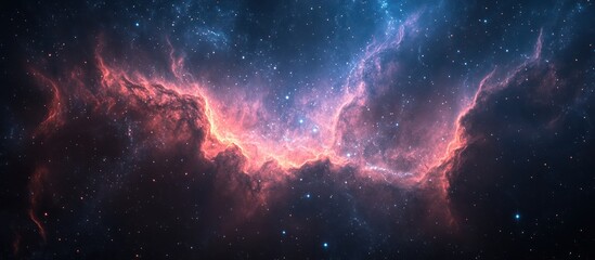 Fototapeta premium Cosmic Nebula Cloud Formation, Space Background Image