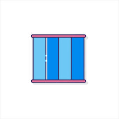 vector illustration of a bookshelf