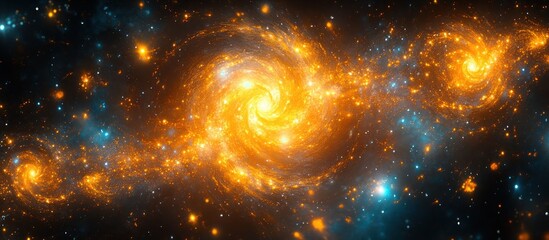 Fototapeta premium Cosmic Spiral Galaxies. Space Exploration