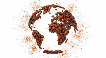 Global Coffee Beans Map