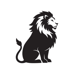 Lion Grooming Paw Silhouette Vector