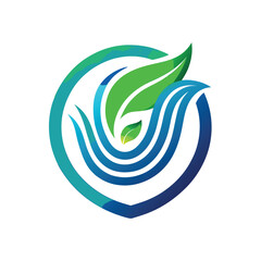 Naklejka premium Elegant logo design for biometric security systems featuring modern elements and a soothing color palette inspired by nature