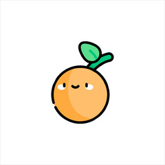 vector illustration of an orange