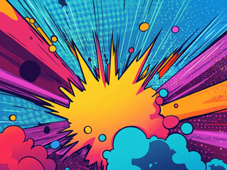 Obraz premium Abstract Flat Design Colorful Comic Style Backgrounds