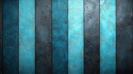 Textured Teal and Dark Blue Striped Wall Panel