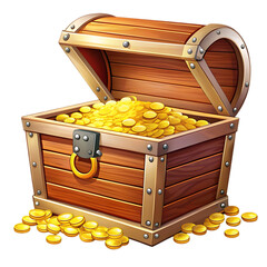 treasure chest with gold coins