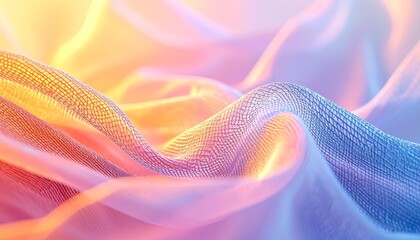A gradient mesh-inspired background with soft, glowing transitions between warm and cool tones.