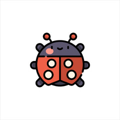 ladybug on a white background